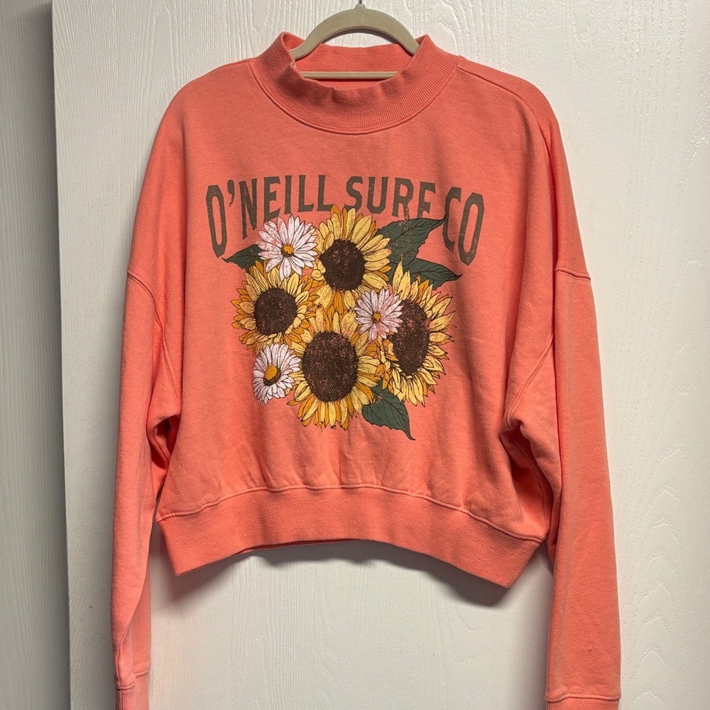 O’Neil Moment Crop Crew Fleece Women's L. NWT - Picture 4 of 13